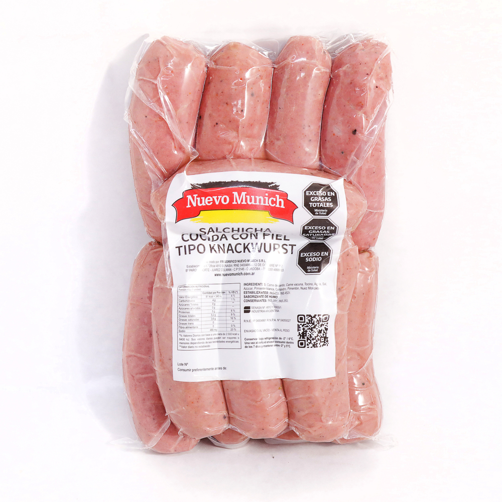 Salchicha tipo Knackwurst Nuevo Munich
